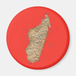 Madagascar kartamagnet magnet
