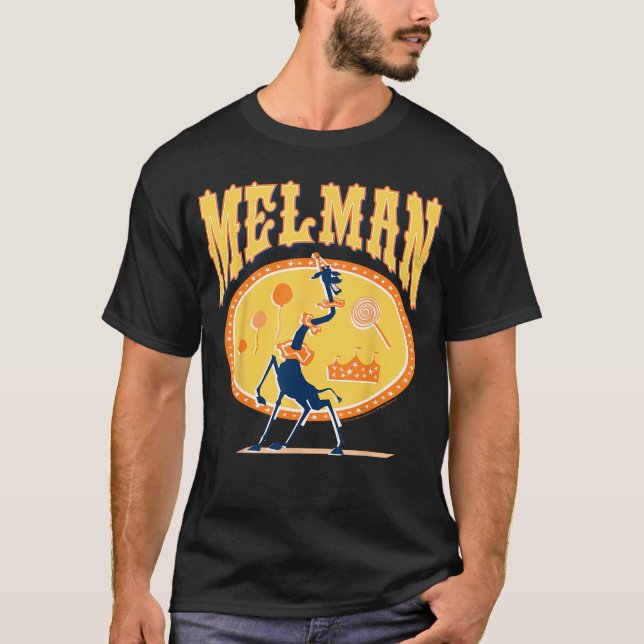 Madagascar Melman Cirkus Giraffe Silhuett Affisch T Shirt (Framsida)