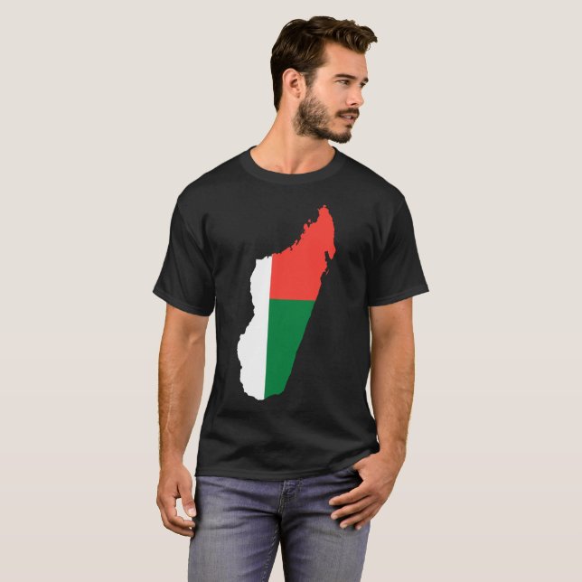 Madagascar nationT-tröja Tee Shirt (Hel framsida)