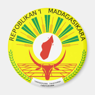 Madagascar vapensköld magnet