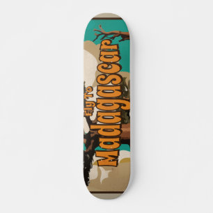 Madagascar Vintage Resemalmanacka Old School Skateboard Bräda 18 Cm