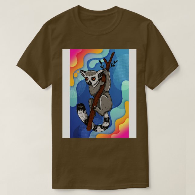 Madagascar Zoo Animal Lemur T Shirt (Design framsida)