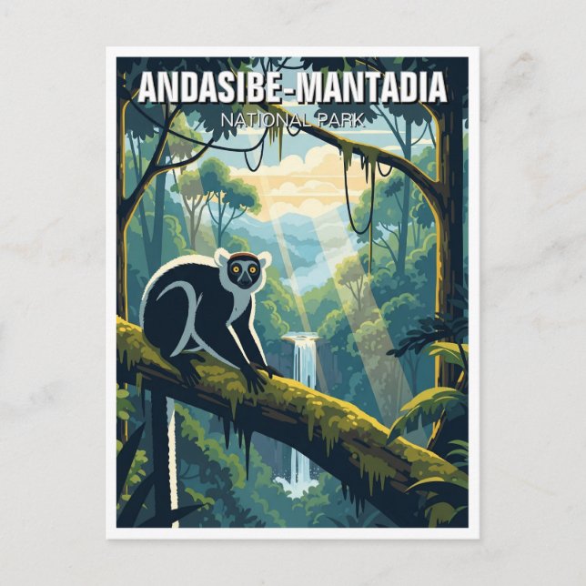 Madagaskar Andasibe-Mantadia nationalparksresning Vykort (Framsida)