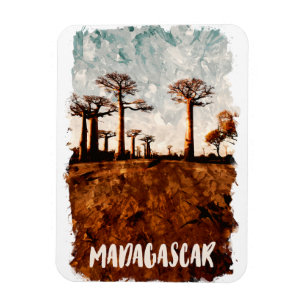 Madagaskar Avenue of the Baobabs Scenery Magnet
