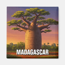 Madagaskar Baobab Träd Travel Magnet