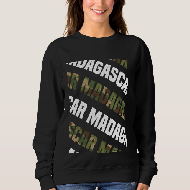Madagaskar Camo Mönster Grönt Camouflage T Shirt (Framsida)