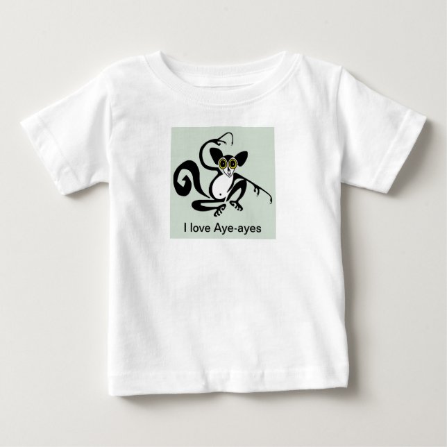 Madagaskar - Cute I kärlek Aye-ayes - Wildlife - T Shirt (Framsida)