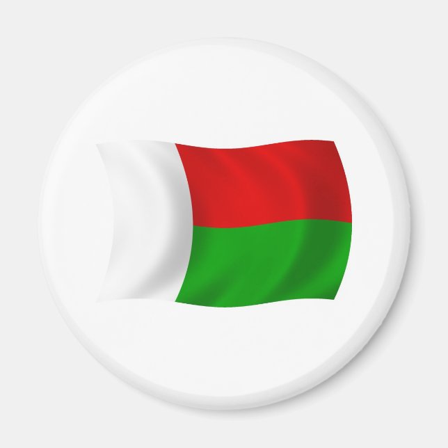 Madagaskar Flagg Magnet (Framsidan)