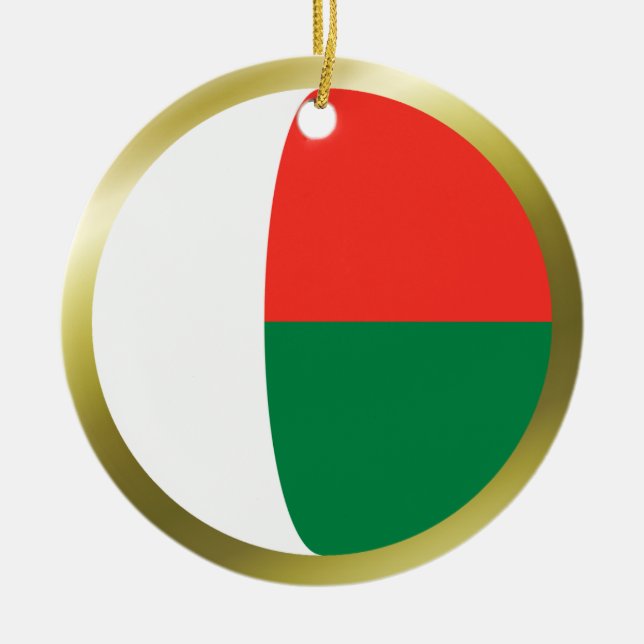 Madagaskar Flagg Ornament (Framsidan)