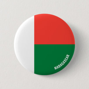 Madagaskar Flagga Charming Patriotic Button Knapp