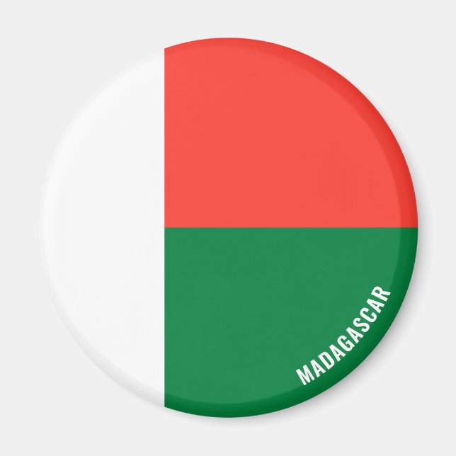 Madagaskar Flagga Charming Patriotic Magnet (Framsidan)