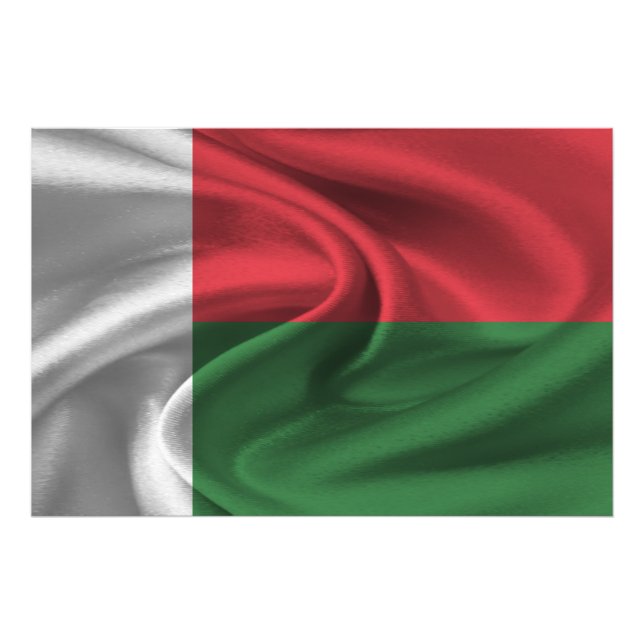 Madagaskar Flagga Fototryck (Framsidan)