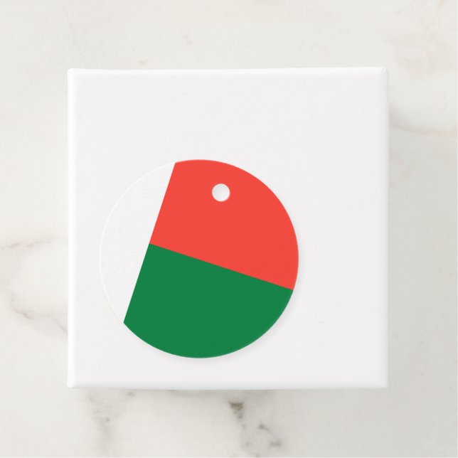 Madagaskar flagga gåvor etiketter (På plats)