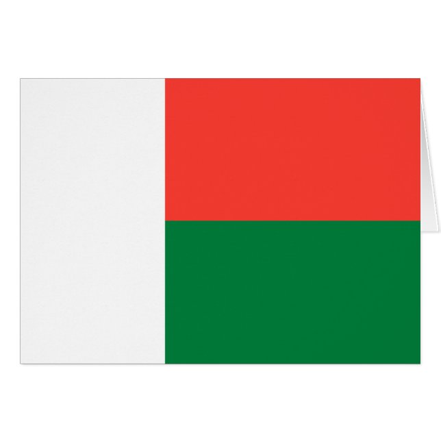 Madagaskar Flagga Hälsningskort (Framsidan Horizontal)