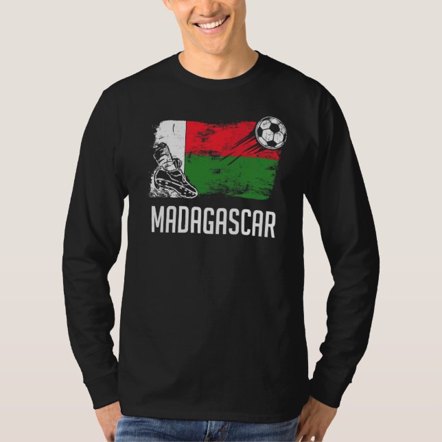 Madagaskar Flagga Jersey Madagascan Ocer Team Mada T Shirt (Framsida)