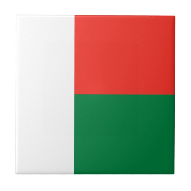 Madagaskar Flagga Keramisk Kakel (Framsidan)
