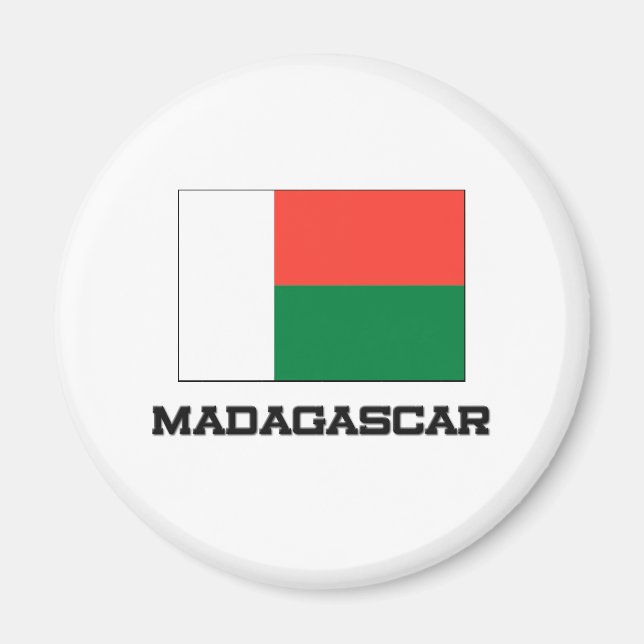 Madagaskar Flagga Magnet (Framsidan)