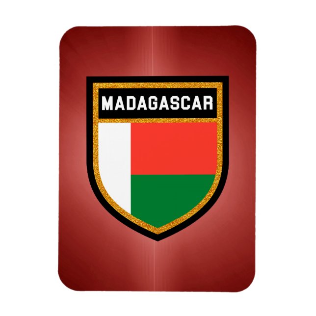 Madagaskar Flagga Magnet (Vertikal)