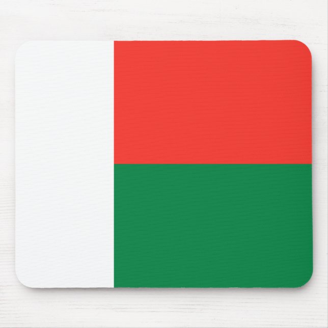 Madagaskar Flagga Mousepad Musmatta (Framsidan)