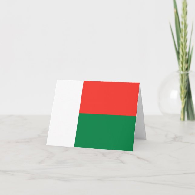 Madagaskar Flagga Notkort Kort (Framsida)