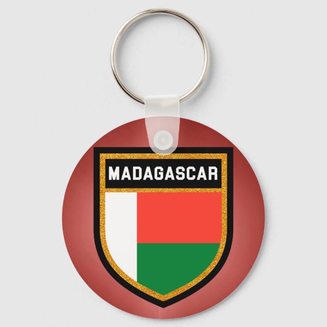 Madagaskar Flagga Nyckelring (Framsida)