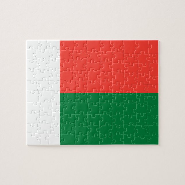 Madagaskar flagga pussel (Horisontell)