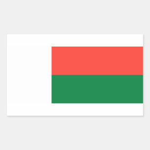 Madagaskar flagga rektangulärt klistermärke