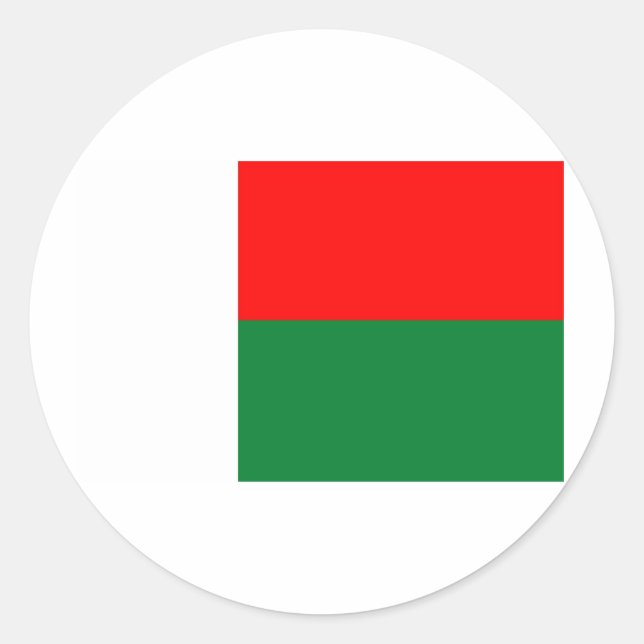 Madagaskar flagga runt klistermärke (Framsida)