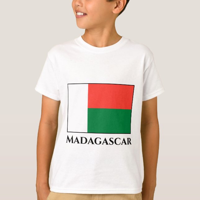 Madagaskar Flagga T Shirt (Framsida)