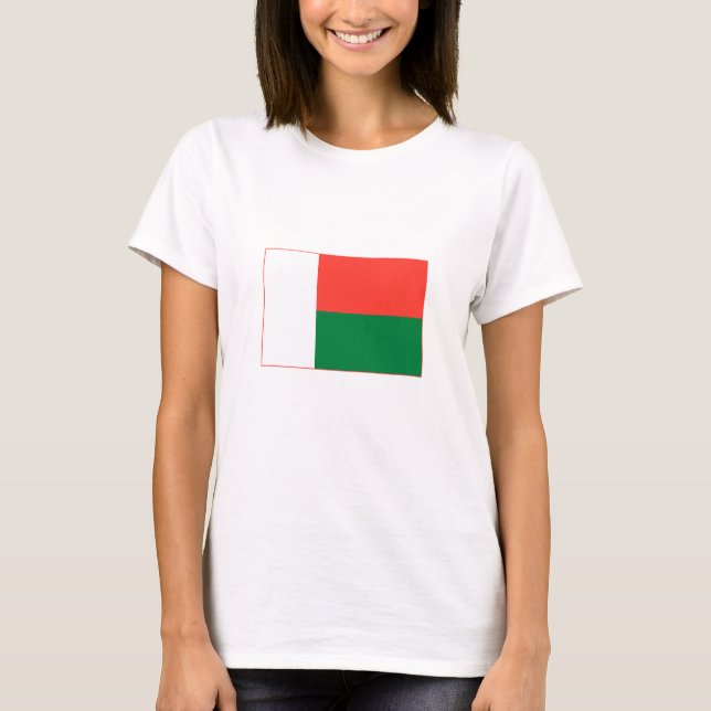 Madagaskar Flagga T Shirt (Framsida)
