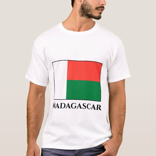Madagaskar Flagga T Shirt (Framsida)