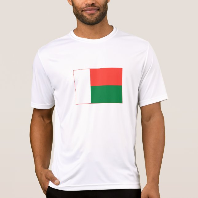 Madagaskar Flagga T Shirt (Framsida)