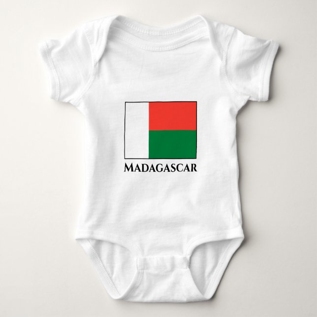 Madagaskar Flagga T Shirt (Framsida)