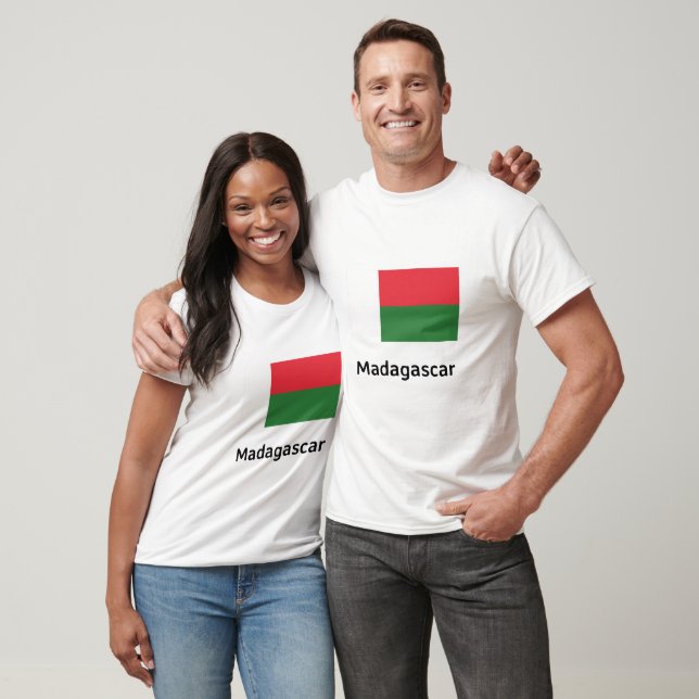 Madagaskar Flagga T Shirt (Unisex)