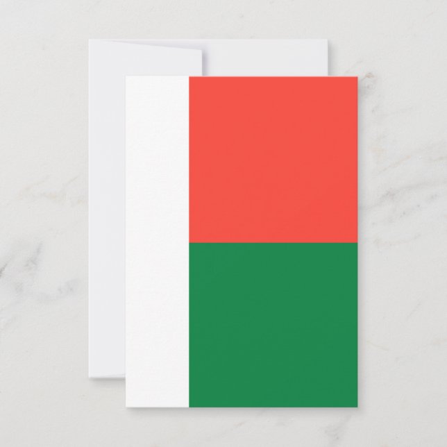 Madagaskar flagga tack kort (Framsida)