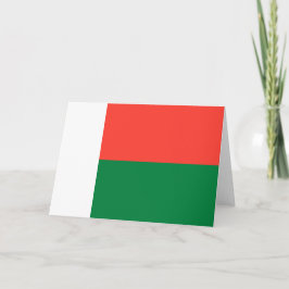 Madagaskar flagga tack kort