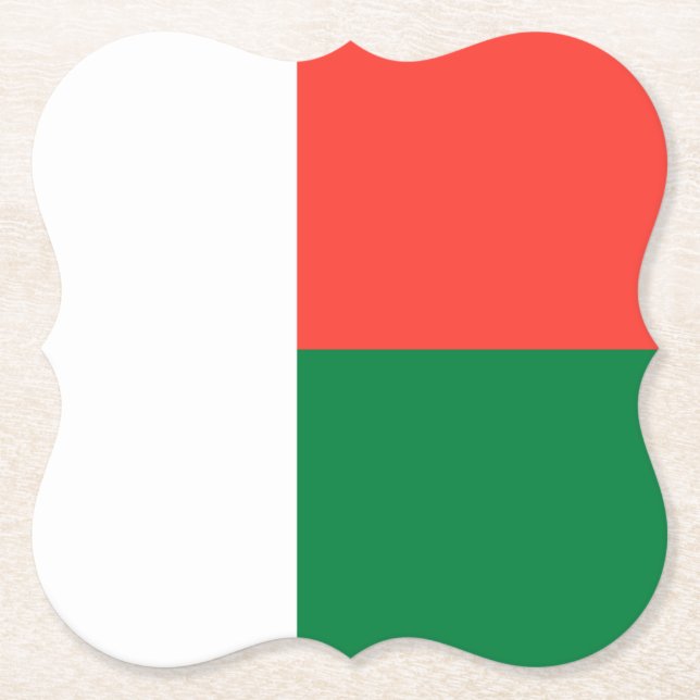 Madagaskar Flagga Underlägg Papper (Framsida)