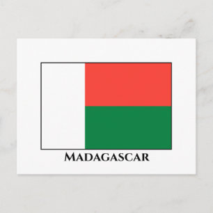 Madagaskar Flagga Vykort
