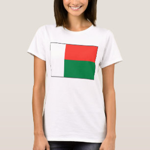Madagaskar Flagga x Karta T-Shirt