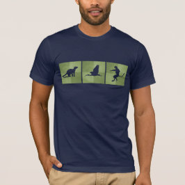Madagaskar fossa ibis sifaka turkos silhuette t shirt