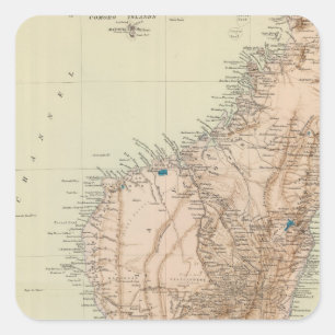 Madagaskar Fyrkantigt Klistermärke