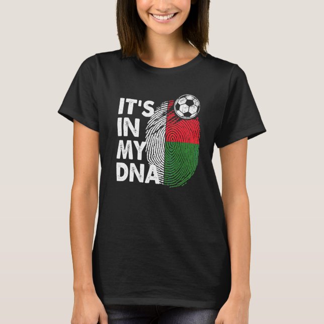 Madagaskar i mitt Dna Madagascan-Flagga, Madagaska T Shirt (Framsida)