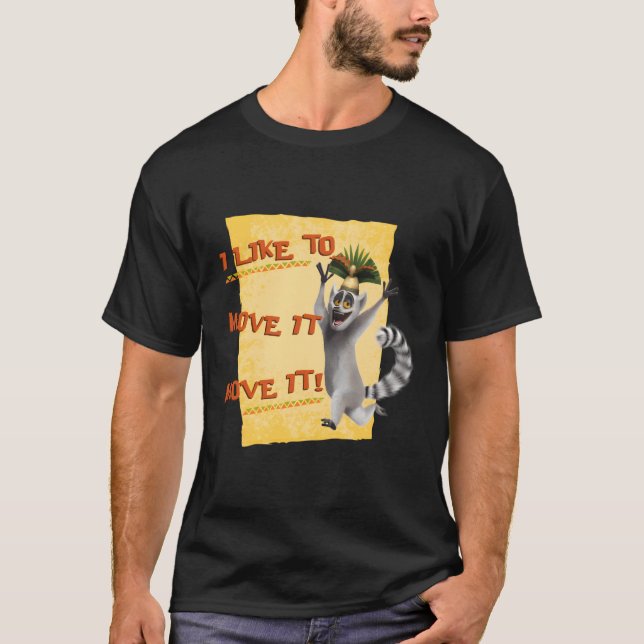 Madagaskar Julien Flytta texten Poster T Shirt (Framsida)