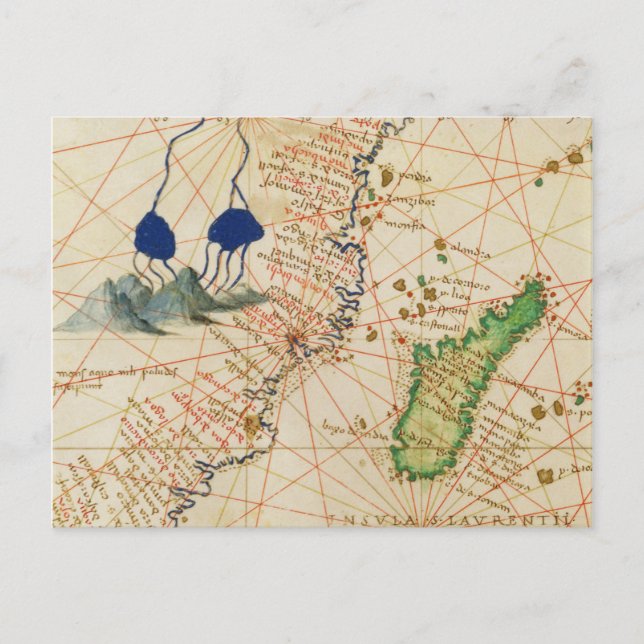 Madagaskar Karta Vykort (Framsida)