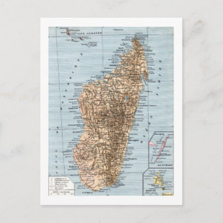 Madagaskar Karta Vykort