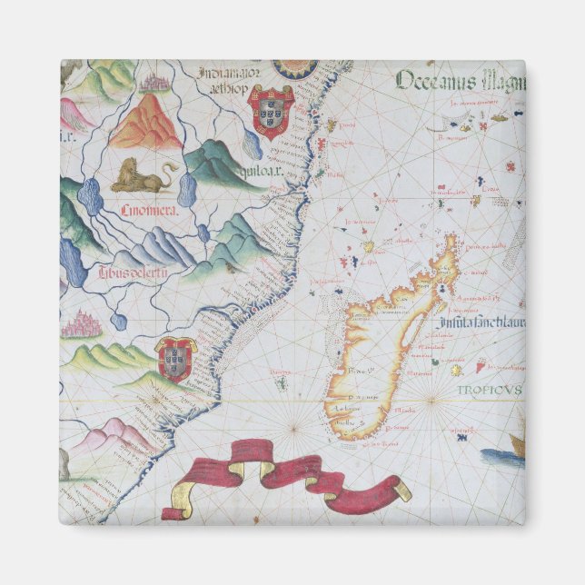 Madagaskar och Öster Afrikas Kusten Magnet (Framsidan)