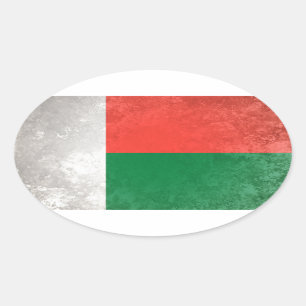 Madagaskar Ovalt Klistermärke