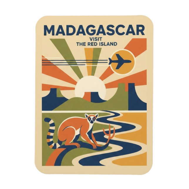 Madagaskar Resa Magnet (Vertikal)