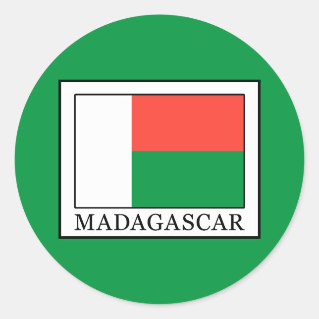 Madagaskar Runt Klistermärke (Framsida)