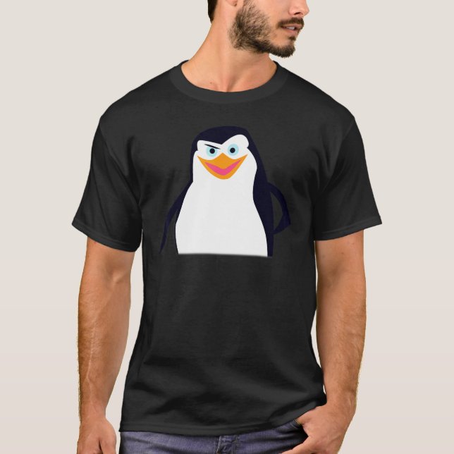 Madagaskar Skipper Large Ansikte Porträtt T Shirt (Framsida)